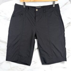 Royal Robbins Women’s Dark Gray Canvas Hiking Shorts High Waisted Sz 10